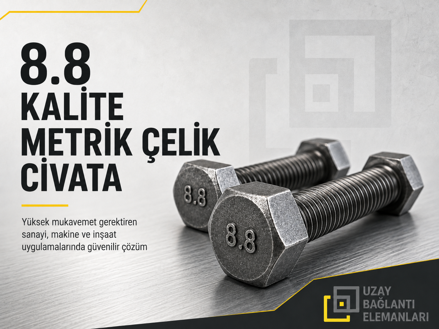8.8 Kalite Metrik Çelik Civata