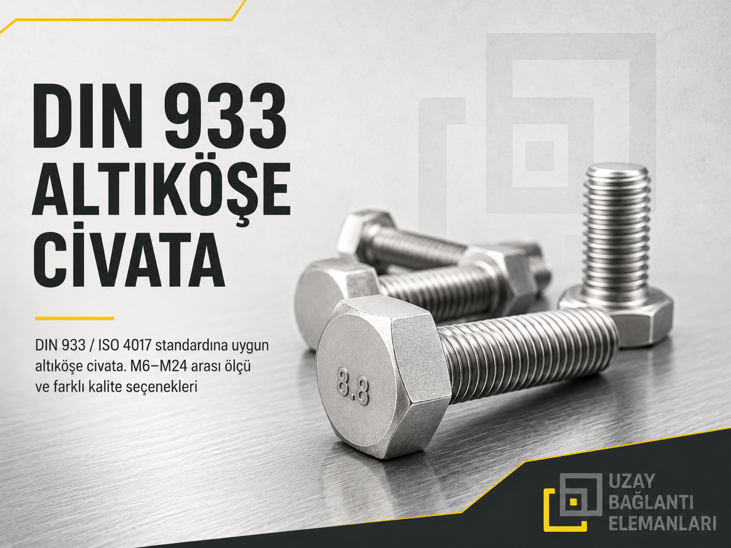 DIN 933 Altıköşe Civata