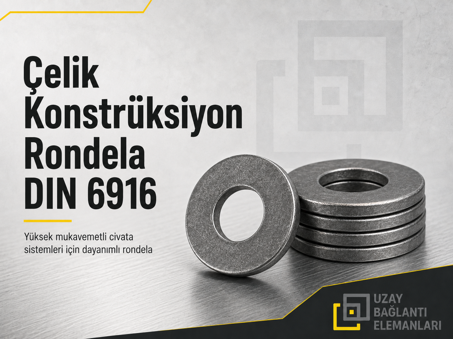 Çelik Konstrüksiyon Rondela DIN 6916